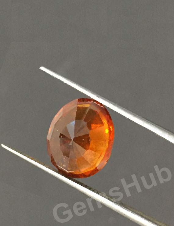 7.00 ratti (6.33 ct) Natural Hessonite Ceylon Gomed Certified