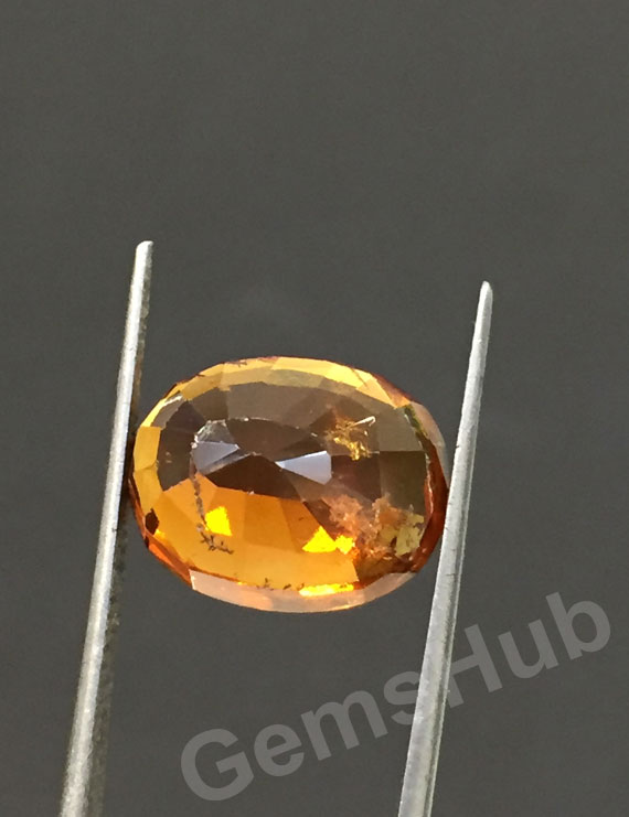 8.25 ratti (7.42 ct) Natural Hessonite Ceylon Gomed Certified