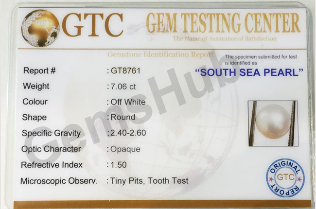 South Sea Pearl - 7.06 ct (7.90 ratti)
