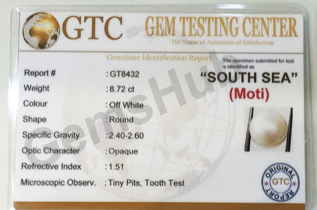 South Sea Pearl - 8.72 ct (9.60 ratti)