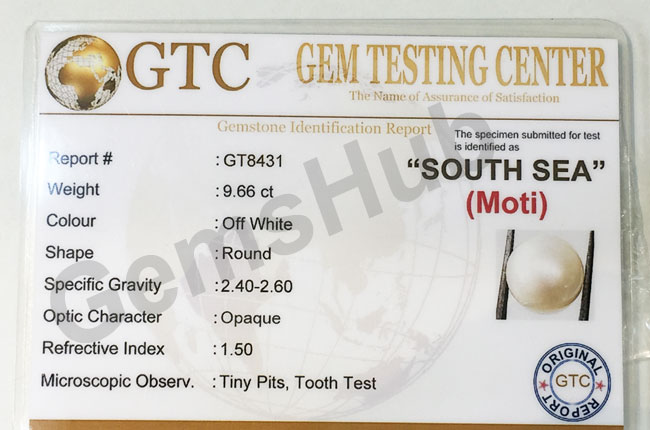 South Sea Pearl - 9.66 ct (10.65 ratti)
