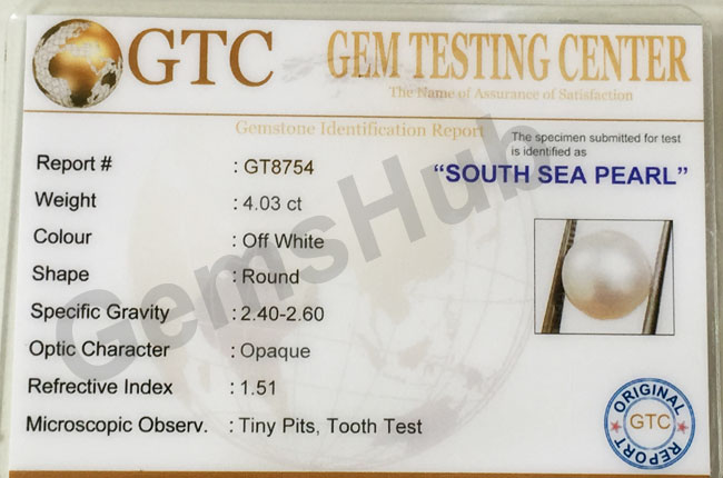 South Sea Pearl - 4.03 ct (4.50 ratti)