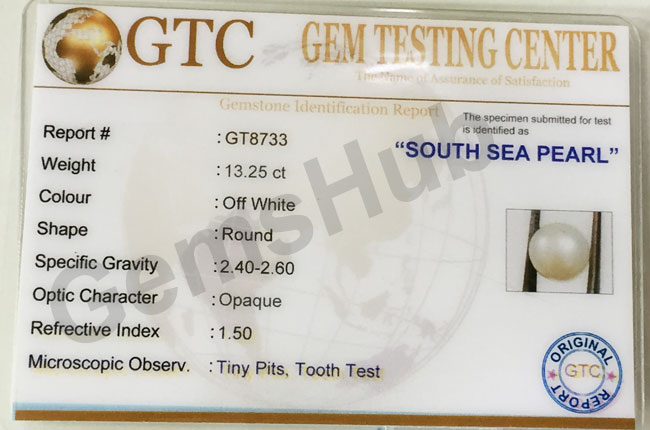 South Sea Pearl - 13.25 ct (14.60 ratti)