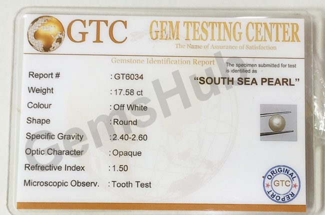 South Sea Pearl - 17.58 ct (19.50 ratti)