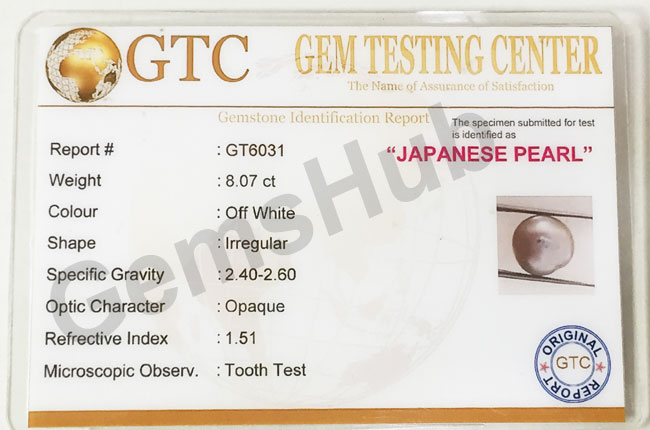 Japanese Pearl - 8.07 ct (9.00 ratti)