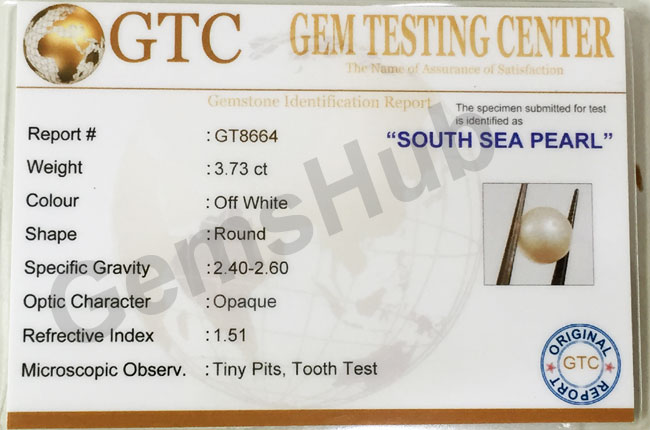 South Sea Pearl - 3.73 ct (4.25 ratti)