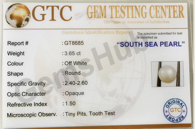 South Sea Pearl - 3.65 ct (4.00 ratti)
