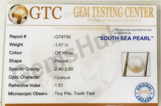 South Sea Pearl - 3.87 ct (4.30 ratti)