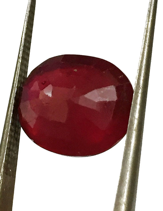 7.24 ct Natural Certified New Burma Ruby/Manik