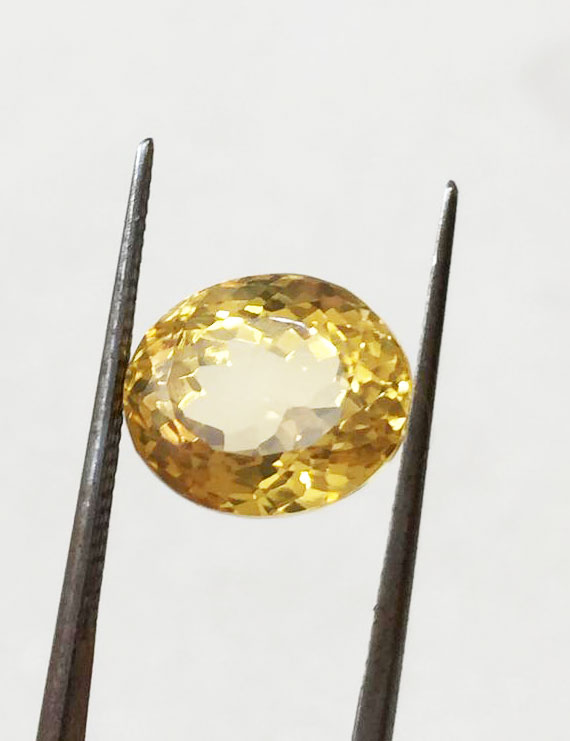 6.25 ratti (5.49 ct) Natural Certified Sunela (Citrine) — Buy Online India | Gemshub