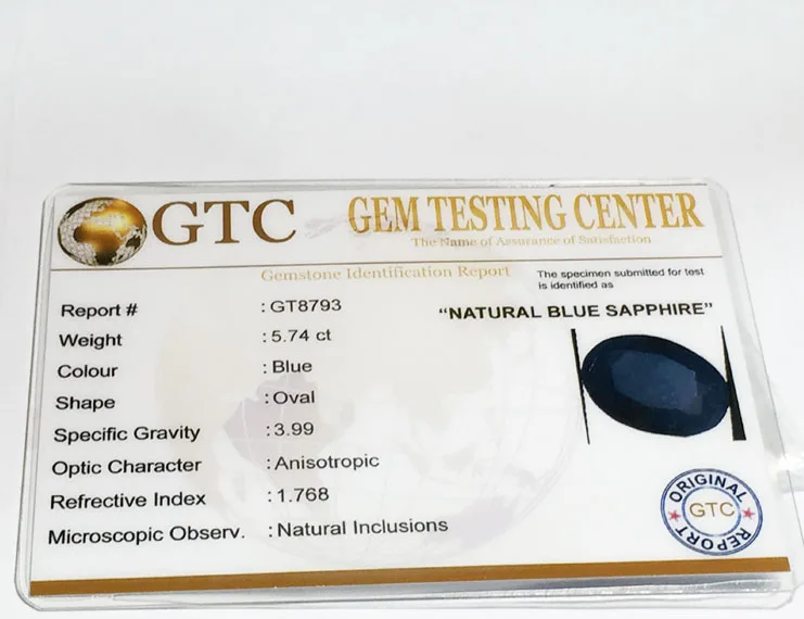 6.40 Ratti (5.74 Ct) Natural Ceylon Blue Sapphire (Neelam)